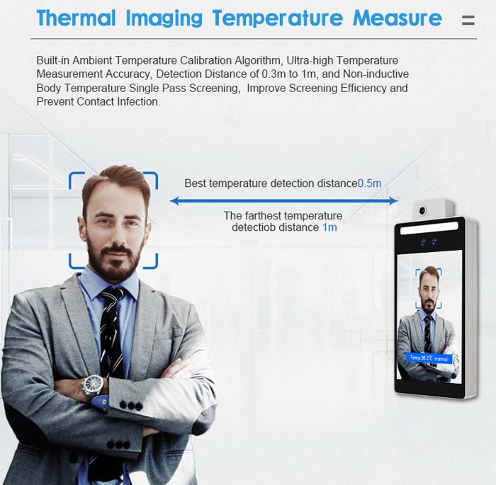 F2-H Face Recognition Infrared Temperature Measuring Device