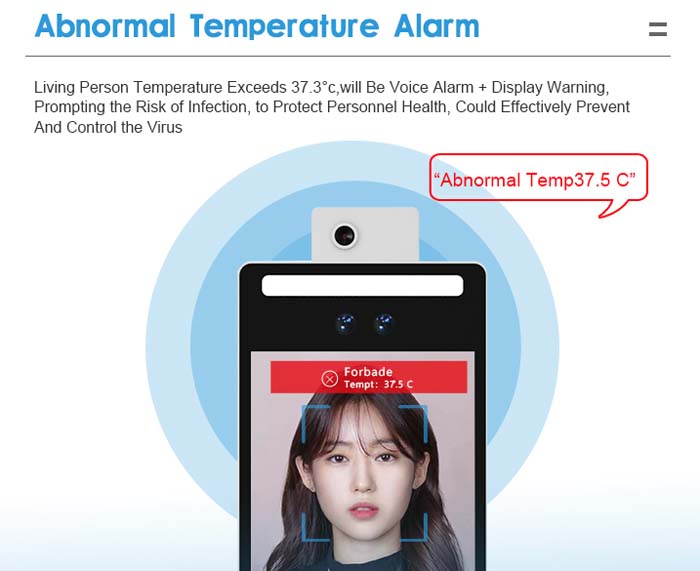 F2-H Face Recognition Infrared Temperature Measuring Device