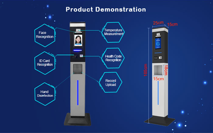 T8 Face Temperature and Hand Disinfection Machine