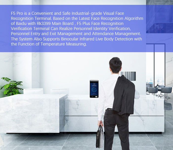 F5 Pro Face Recognition IC Card and QR Code and Access Control Machine