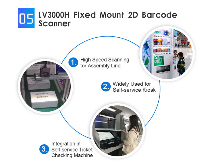 LV3000H Fixed Mount 2D Barcode Scanner