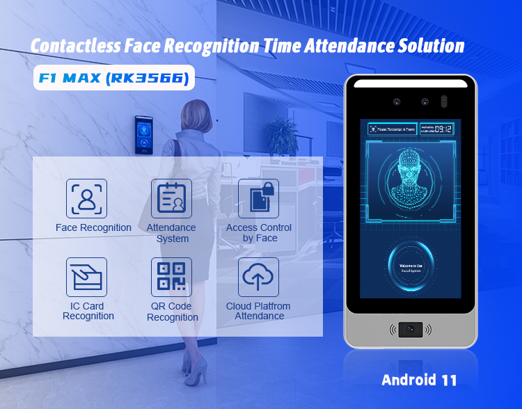 Face Recognition Time Attendance solution F1 Max Timekepping device