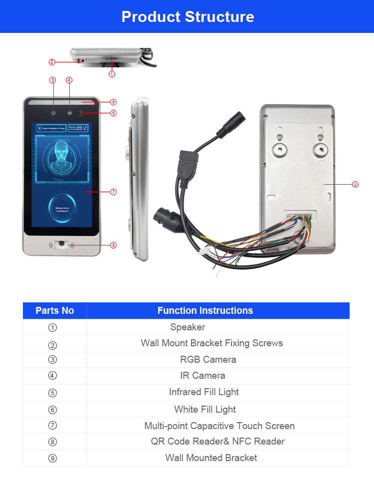 Face Recognition Time Attendance solution F1 Max Timekepping device