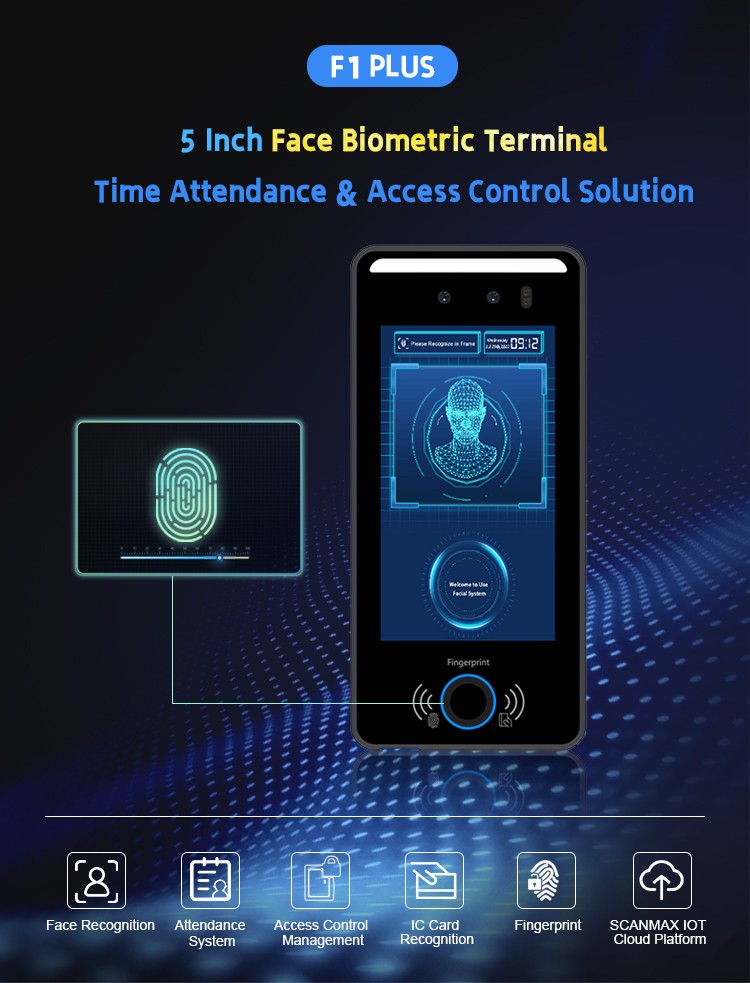 F1 Plus Biometric Access Control Products with Face Recognition Fingerprint Access Control Systems