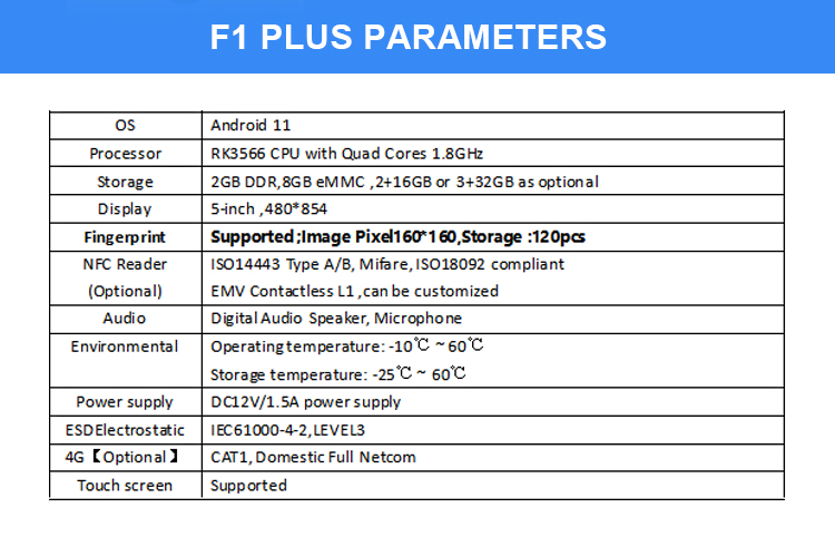 F1 Plus Biometric Access Control Products with Face Recognition Fingerprint Access Control Systems