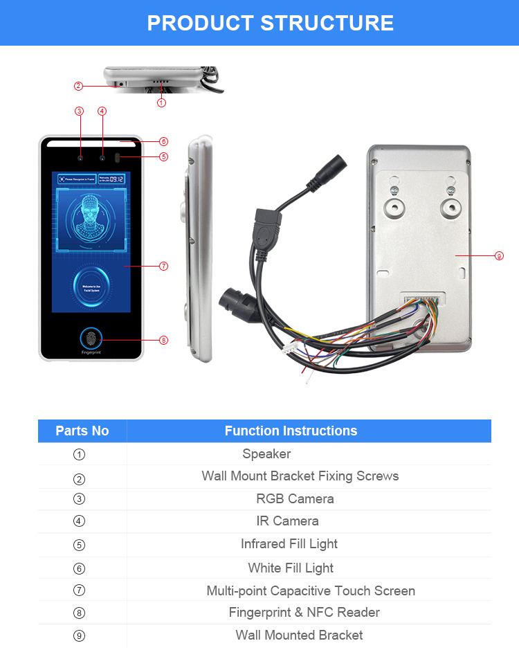 F1 Plus Biometric Access Control Products with Face Recognition Fingerprint Access Control Systems