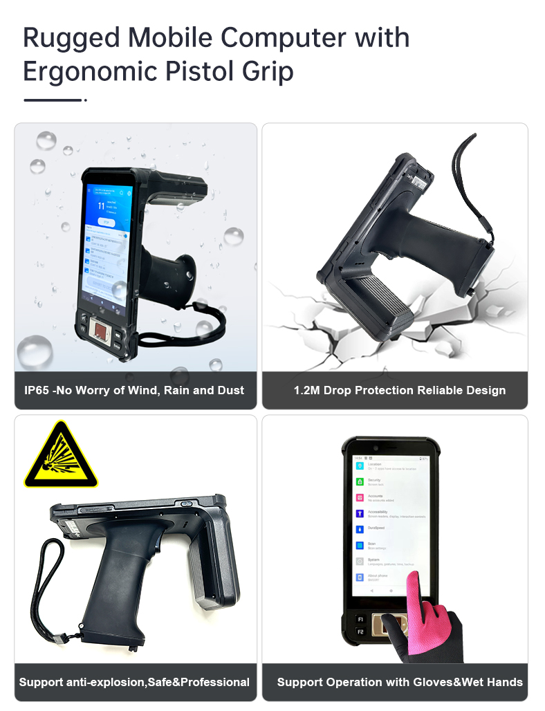 SM50RT Handheld UHF RFID Reader with Fingerprint Reader