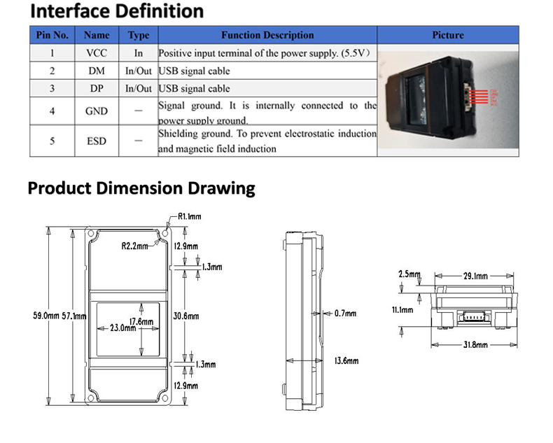 SCANMAX Super Quality USB Optical Fingerprint Module