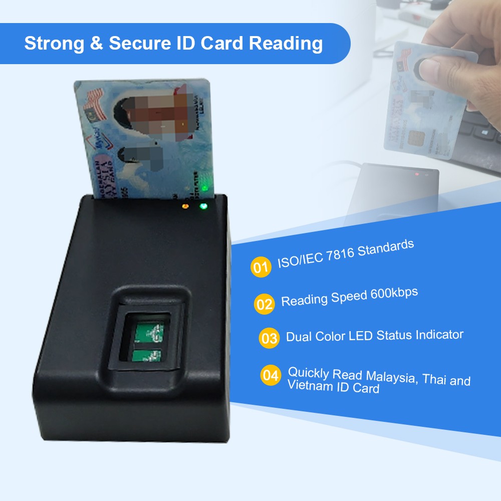 SM-ZR02 ID Card reader with Fingerprint Scanner