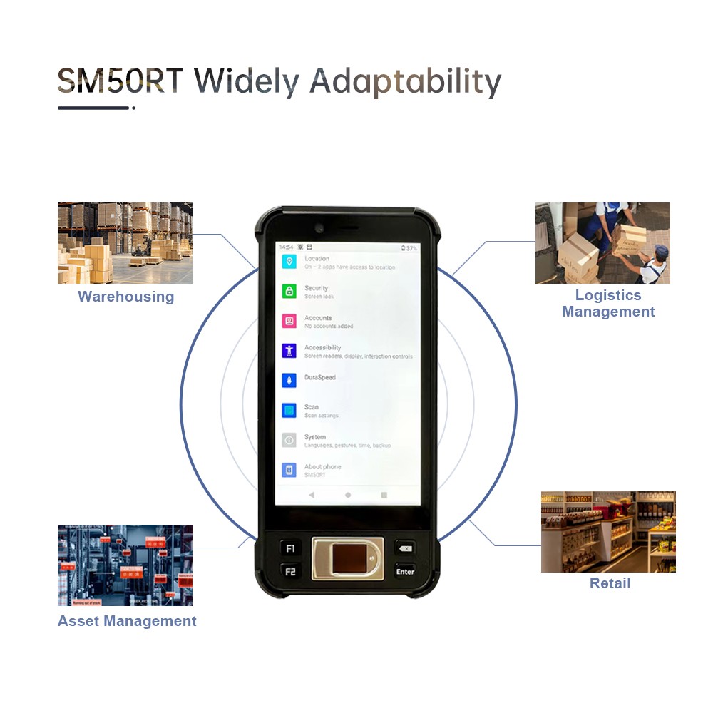 SM50RT Handheld UHF RFID Reader with Fingerprint Reader